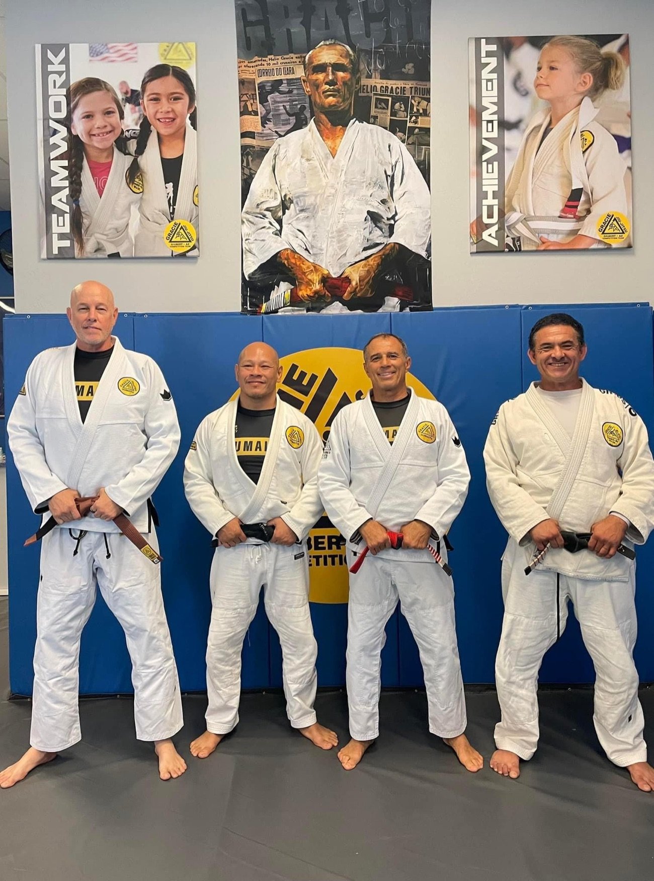 The professors and instructors of Gracie Humaita Jiu-Jitsu Gilbert
